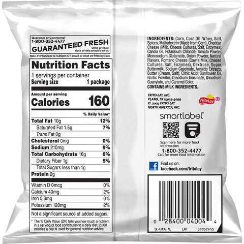Fritos Chili Cheese Flavored Corn Chips, 1 Ounce -- 104 per case.