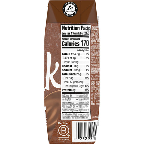 Silk Chocolate Soymilk, 8 Ounce -- 18 per case.