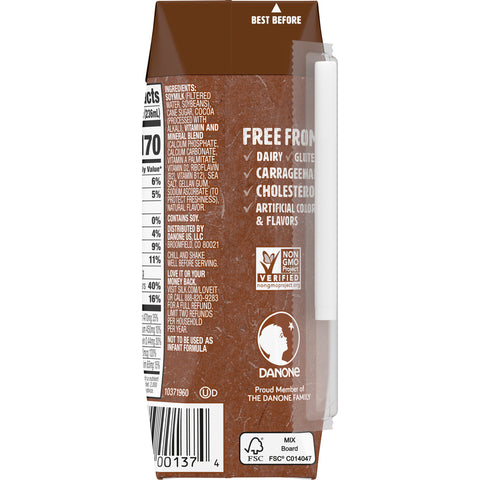 Silk Chocolate Soymilk, 8 Ounce -- 18 per case.