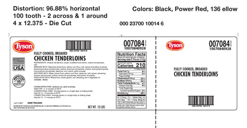 Tyson® CHICKEN TENDERLOIN BREADED LIGHTLY FC 10070840928