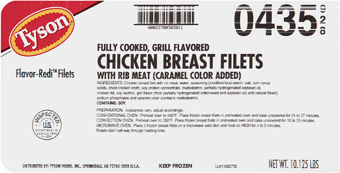 Tyson Natural Grilled Chicken Breast, 4.5 Ounce -- 36 per case.