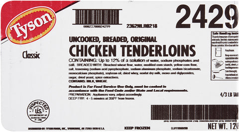 Chicken Tenderloin Breaded Original 1.6 Oz 2429-0928