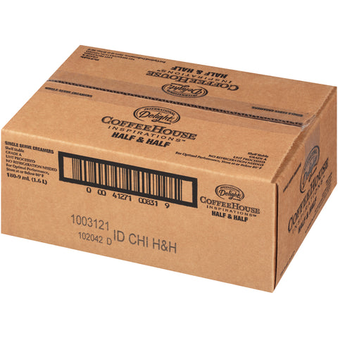 International Delight Coffee House Inspirations Portion Control Half and Half Unflavored Creamer -- 180 per case.