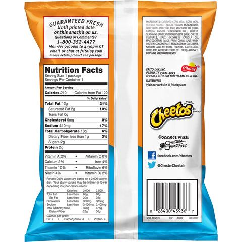 Snack Cheese Jumbo Puffs Large Single Serve