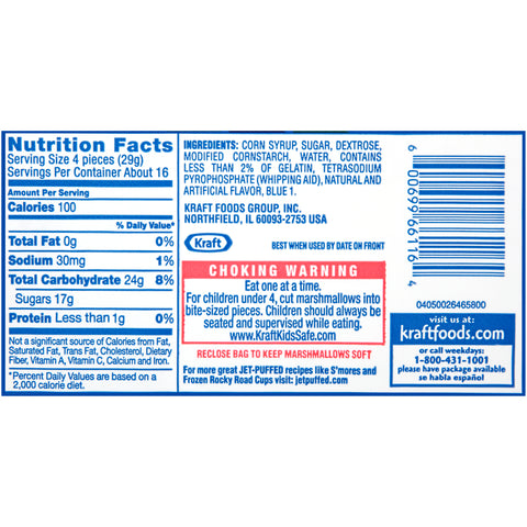 Jet-Puffed Marshmallows - 16 oz. bag, 12 per case