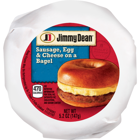 Sandwich Breakfast Sausage Egg & Cheese Bagel Iw 5.2 Oz