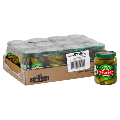Claussen Kosher Dill Mini Pickles, 20 Ounce -- 12 per case
