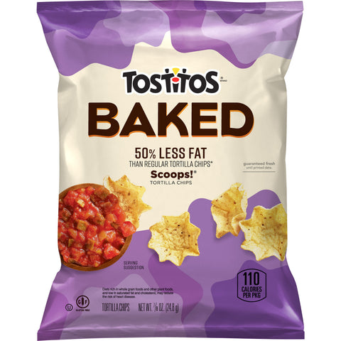 Tostitos Oven Baked Scoops Tortilla Chips, 0.875 Ounce -- 72 per case