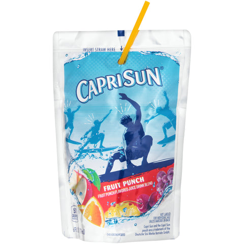 Kraft Capri Sun Fruit Punch Flavored Juice Drink Blend, 6 Ounce - 10 per pack -- 4 packs per case.