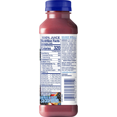 Naked Juice DRINK BLUE MACHINE REFRIGERATED PLASTIC BOTTLE