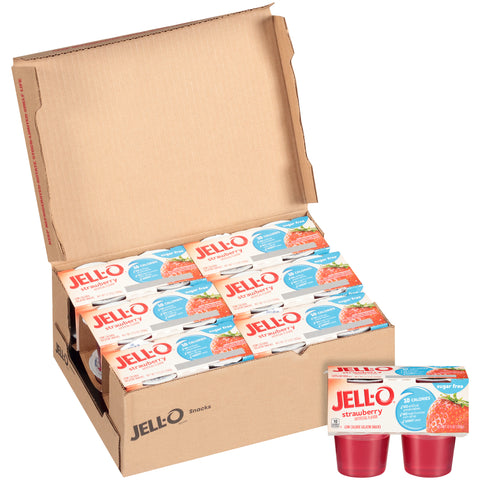 Jell-O GELATIN STRAWBERRY SUGAR FREE READY TO EAT