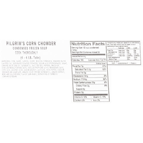 Chef Francisco® SOUP CHOWDER CORN (M) 163140/78001209