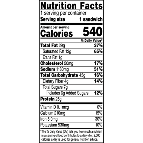 Fast Choice® SANDWICH DOUBLE BEEF STACKER/CHEESE 10000001342