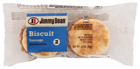 Jimmy Dean Sausage Biscuit, 3.4 Ounce -- 60 per case.