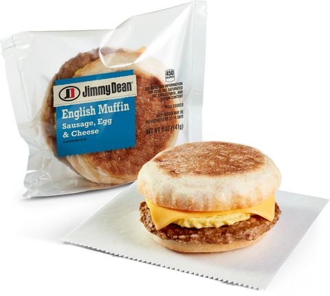 Jimmy Dean Muffin and Sausage, Egg with Cheese Sandwich, 5 Ounce -- 12 per case.