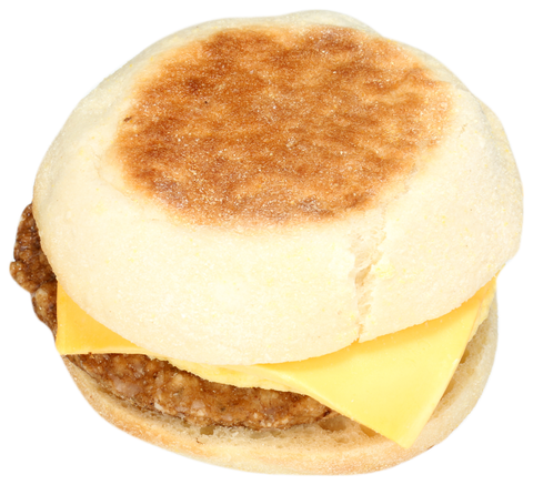 Muffin Sausage Egg W/cheese Breakfast Sandwich