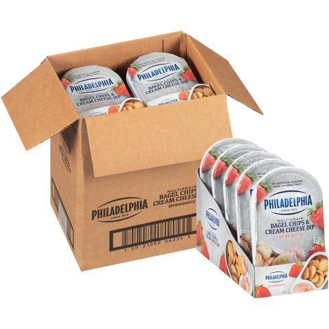 Philadelphia Strawberry Bagel Chips and Cream Cheese Dip, 2.5 Ounce -- 10 per case.