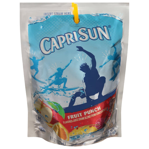 Kraft Capri Sun Fruit Punch Flavored Juice Drink Blend, 6 Ounce - 10 per pack -- 4 packs per case.