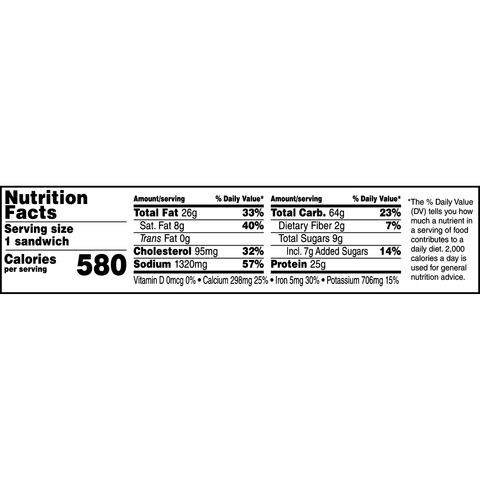 Landshire® SANDWICH ALL AMERICAN SUB IW 7.25 OZ 10000020011