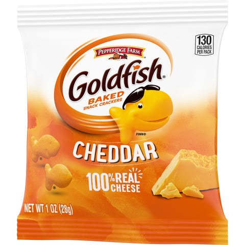 Pepperidge Farms Chddar Goldfish - 1 oz. single serve bag, 60 per case