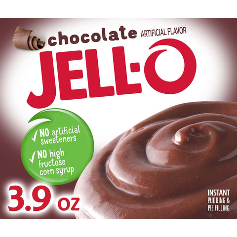 Jell-O Instant Chocolate Pudding 24 Case 3.9 Ounce