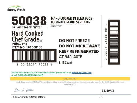 Egg Peeled Hardboiled Pillow Pak-perfect