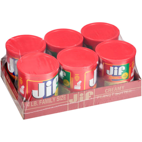 Jif Creamy Peanut Butter, 4 Pound -- 6 per case.