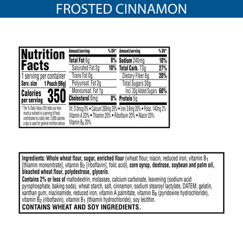 Kellogg's® PASTRY POP-TARTS® MADE W/ WHOLE GRAIN FROSTED CINNAMON