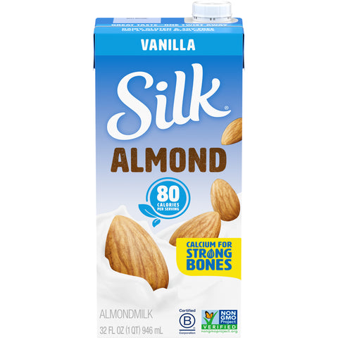 Silk Vanilla Pure Almond Milk, 32 Ounce -- 6 per case.