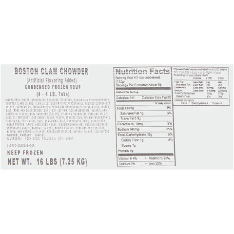 Chef Francisco® SOUP CHOWDER CLAM BOSTON