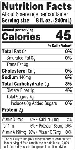 V8 Low Sodium Vegetable Juice, 46 Fluid Ounce -- 6 per case.