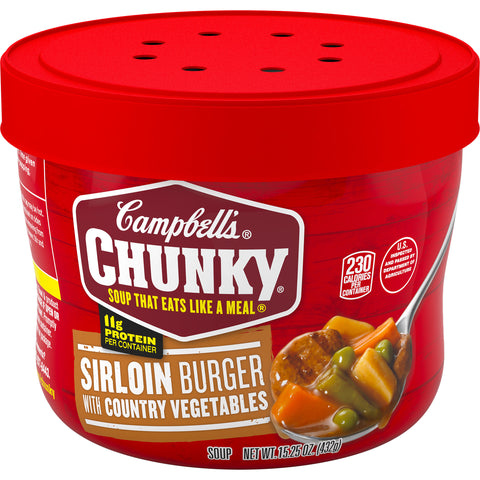 Campbell's® SOUP CHUNKY SIRLOIN BEEF WITH COUNTRY VEGETABLE MICROWAVEABLE