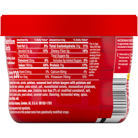 Campbell's® SOUP CHUNKY SIRLOIN BEEF WITH COUNTRY VEGETABLE MICROWAVEABLE