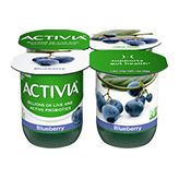 Activia Blueberry Probiotic Yogurt, 4 Ounce -- 24 per case.