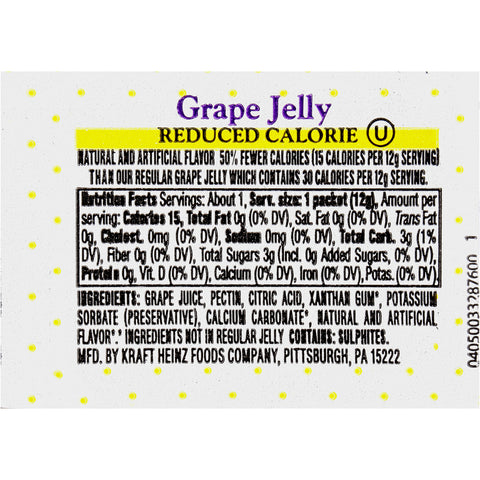 Portion Pac JELLY ASSORTED REDUCED CALORIE SINGLE SERVE CUP 0090720/78000443