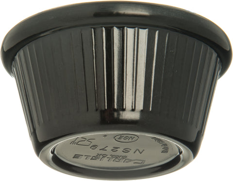 Carlisle RAMEKIN FLUTED MELAMINE PLASTIC BLACK 2 OZ