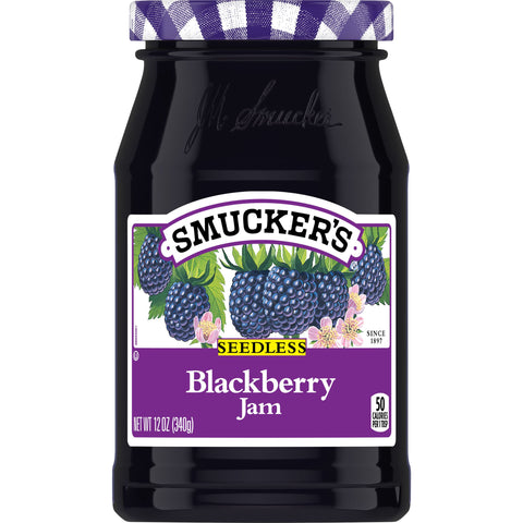 Jam Blackberry Seedless Glass Jar