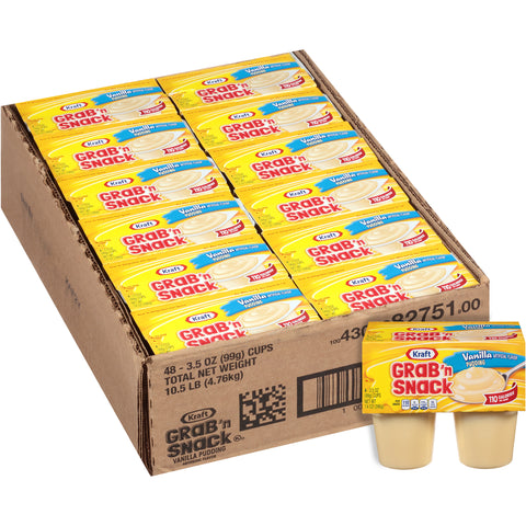 Grab N Snacks Vanilla Pudding 4 Pack, 14 Ounce -- 12 Case