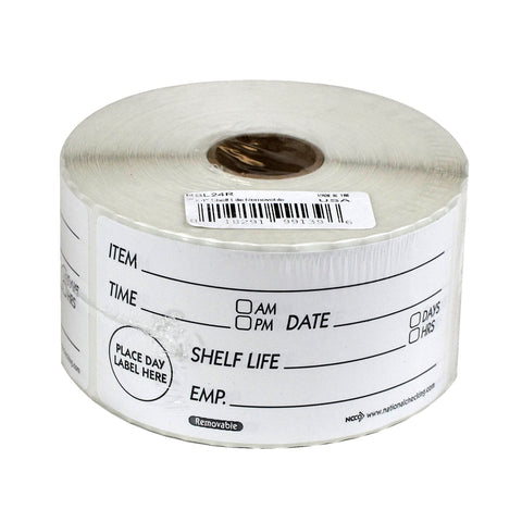 National Checking Company Shelf Life Removable Label, 2 x 4 inch -- 500 per case.