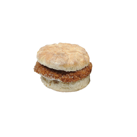 Advance Pierre CN Fully Cooked Whole Grain Biscuit and Breaded Chicken Patty, 2.9 Ounce -- 100 per case.