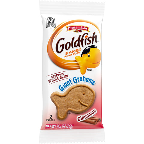 Pepperidge Farm Goldfish Giant Cinnamon Graham Snacks, 0.9 Ounce -- 300 per case.