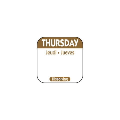 National Checking LABEL THURSDDAY 1X1 TRILINGUAL