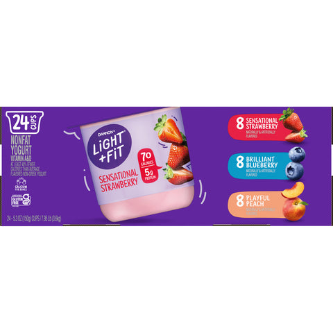 Light & Fit® YOGURT ASSORTED STRAWBERRY BLUEBERRY PEACH