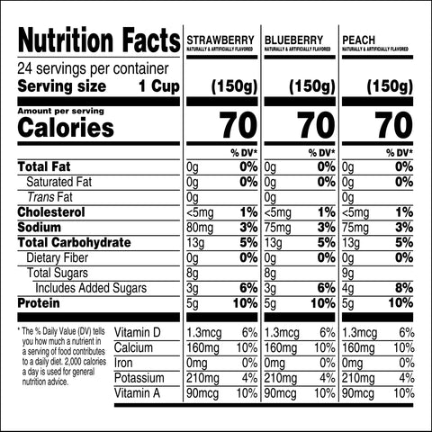Light & Fit® YOGURT ASSORTED STRAWBERRY BLUEBERRY PEACH