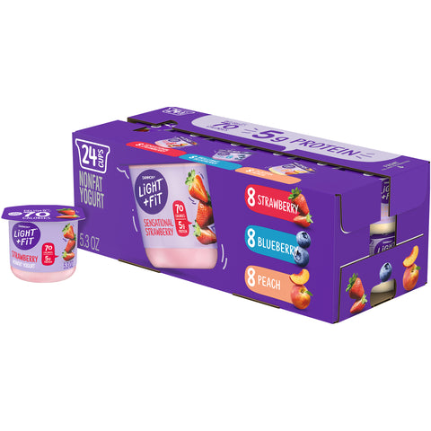 Light & Fit® YOGURT ASSORTED STRAWBERRY BLUEBERRY PEACH
