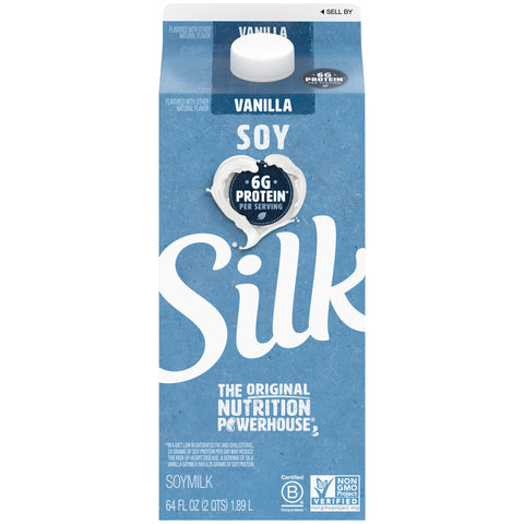 WhiteWave Silk Natural Vanilla SoyMilk, 64 Ounce -- 6 per case.