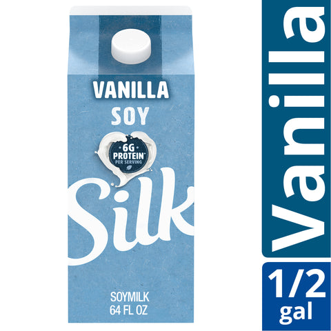 WhiteWave Silk Natural Vanilla SoyMilk, 64 Ounce -- 6 per case.
