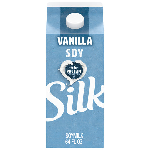 WhiteWave Silk Natural Vanilla SoyMilk, 64 Ounce -- 6 per case.