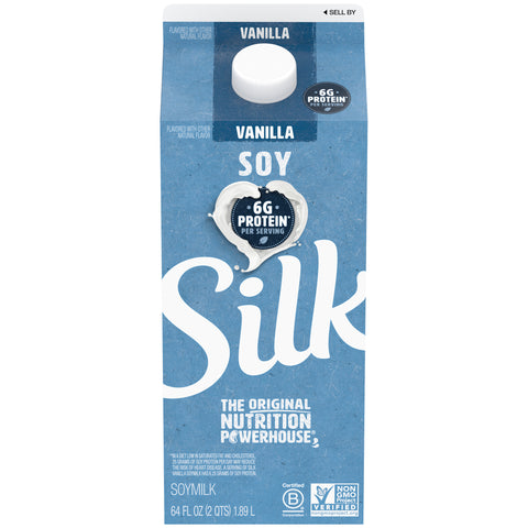 WhiteWave Silk Natural Vanilla SoyMilk, 64 Ounce -- 6 per case.