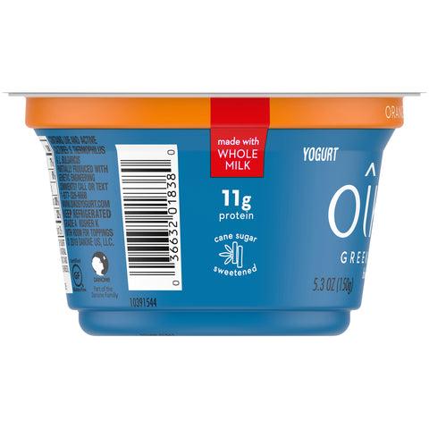 Oikos Orange Cream Traditional Greek Yogurt, 5.3 Ounce -- 12 per case